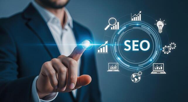 SEO dashboard showing search engine rankings